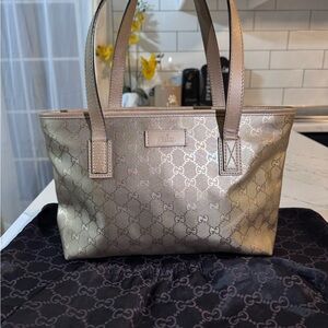 Authentic Gold Gucci small Tote